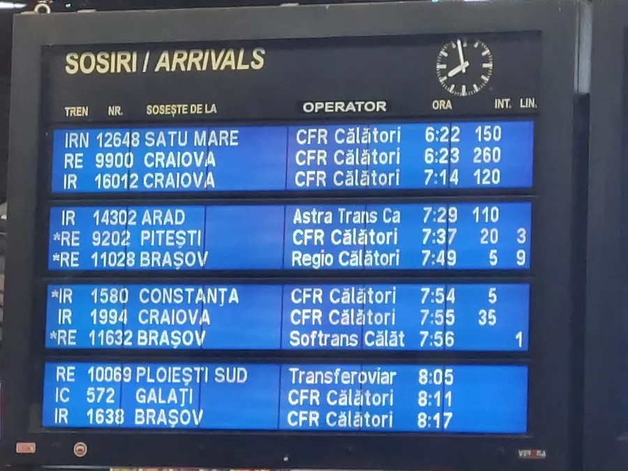 intarzieri trenuri gara de nord