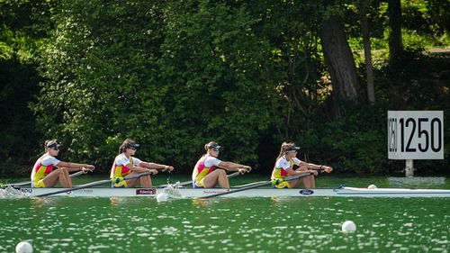 Echipajul feminin de patru rame al României, calificat direct în Finala A, la Cupa Mondială III la canotaj de la Lucerna
