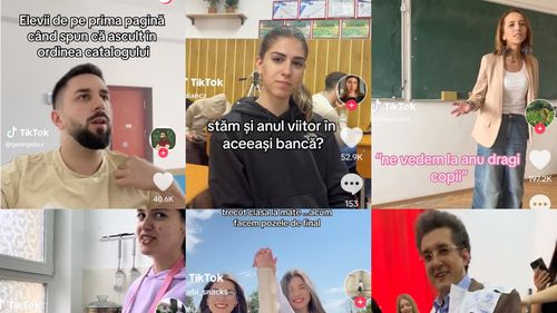 Finalul de an școlar pe TikTok. Absolvenți și profesori, glume înainte de terminarea liceului, festivități și meme-uri, în trend în ultima săptămână