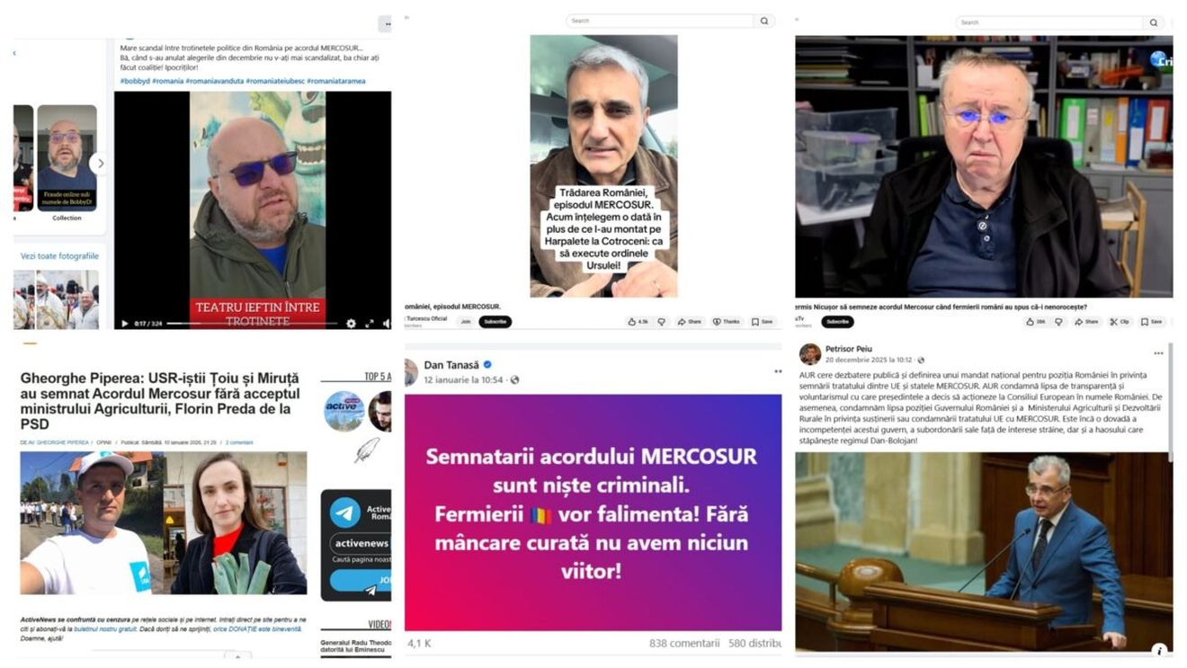 Fake-uri în social media despre Mercosur / Care sunt narațiunile principale ale polului extremist pro-rus pe rețele