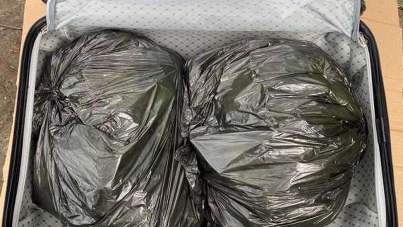 Droguri din Spania: Un gălățean de 39 de ani a fost reținut de polițiști în timp ce transporta un bagaj cu 2 kg de muguri de canabis