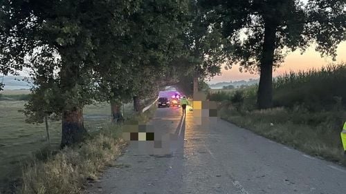 A murit lovit de două mașini după ce a căzut pe carosabil în afara localității