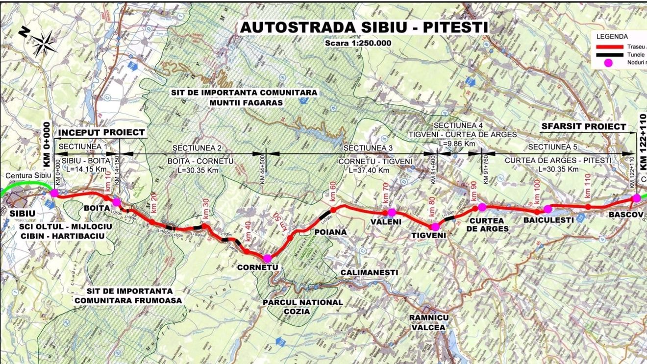 În 2024 încep lucrările pe toate tronsoanele autostrăzii Sibiu-Piteşti. Oficial din Ministerul Transporturilor: Câţiva ani trebuie să avem răbdare