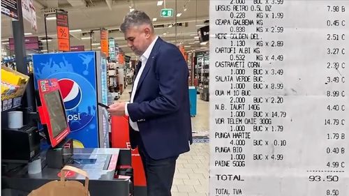 VIDEO Marcel Ciolacu spune că își cumpără tot ce are nevoie de la market cu 93,5 de lei și publică bonul fiscal/ O nouă filmare la cumpărături, în plină campanie de imagine începută odată cu mandatul de premier