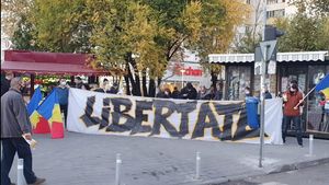 Protest AUR contra Certificatului Verde la Obor, una dintre cele mai aglomerate zone din București