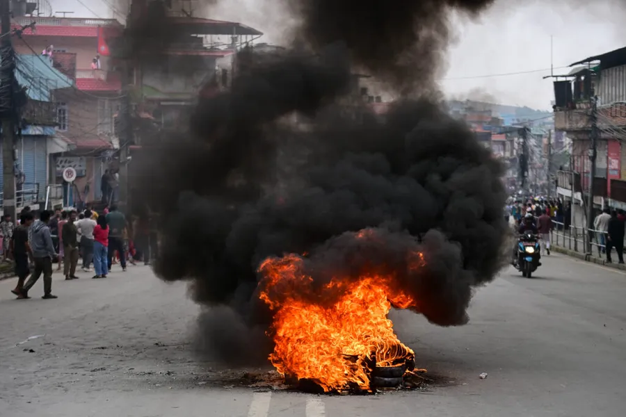 Kathmandu, nepal, protest anti-corupție 8 septembrie