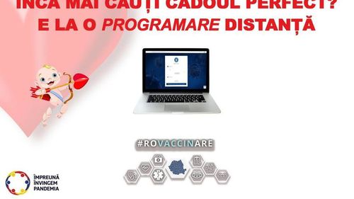 Mesaj de Valentine's Day din partea Comitetului de coordonare a vaccinării: Încă nu ai găsit cadoul perfect? Programează-ţi jumătatea la cele două întâlniri salvatoare