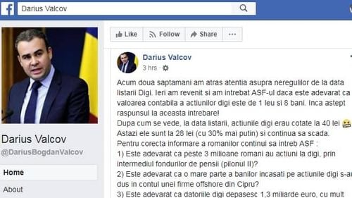 Consilier al premierului, atacuri în serie la o companie listată pe bursă. Vâlcov despre Digi: Tzepari