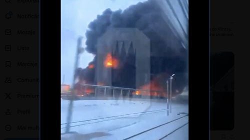 Incendiu la un depozit de petrol rusesc după un atac ucrainean cu dronă