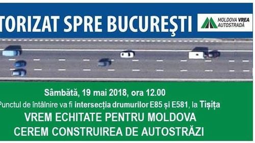Marș motorizat pentru Autostrada Unirii. Sute de mașini vor porni sâmbătă din toate orașele Moldovei spre București pentru a cere consturirea autostrăzii Târgu-Mureș - Iași