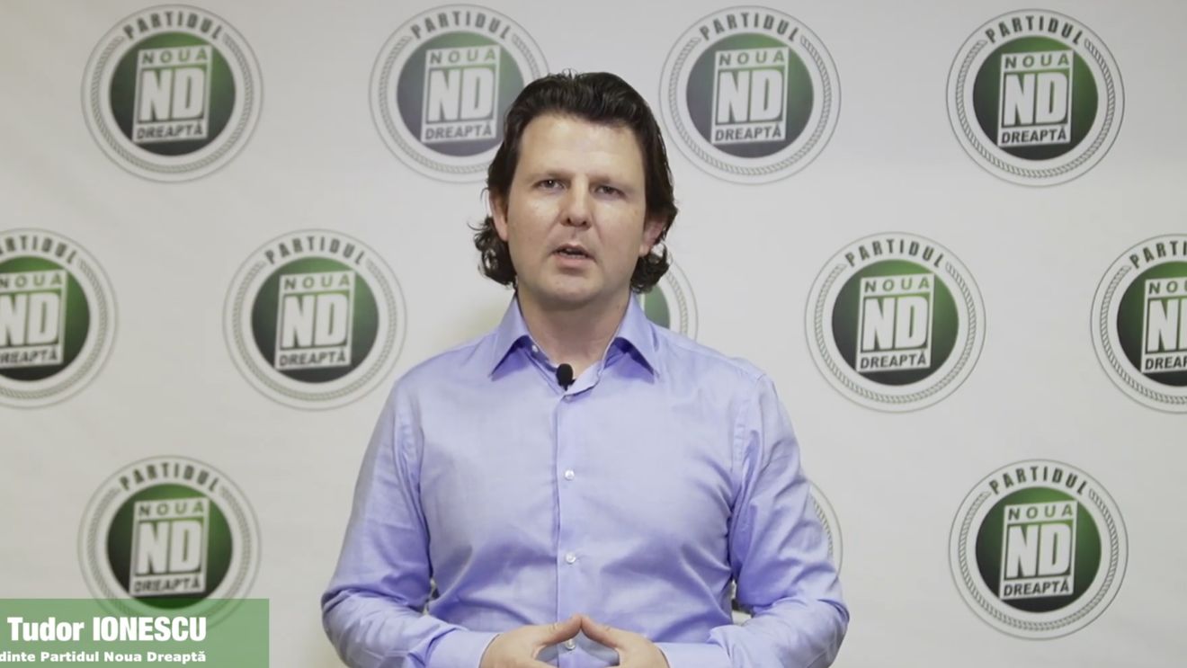 Printre cei mai radicali extremiști din România, Tudor Ionescu - liderul formațiunii Noua Dreaptă - ocupă pentru prima dată un loc în Parlament, de pe listele partidului SOS