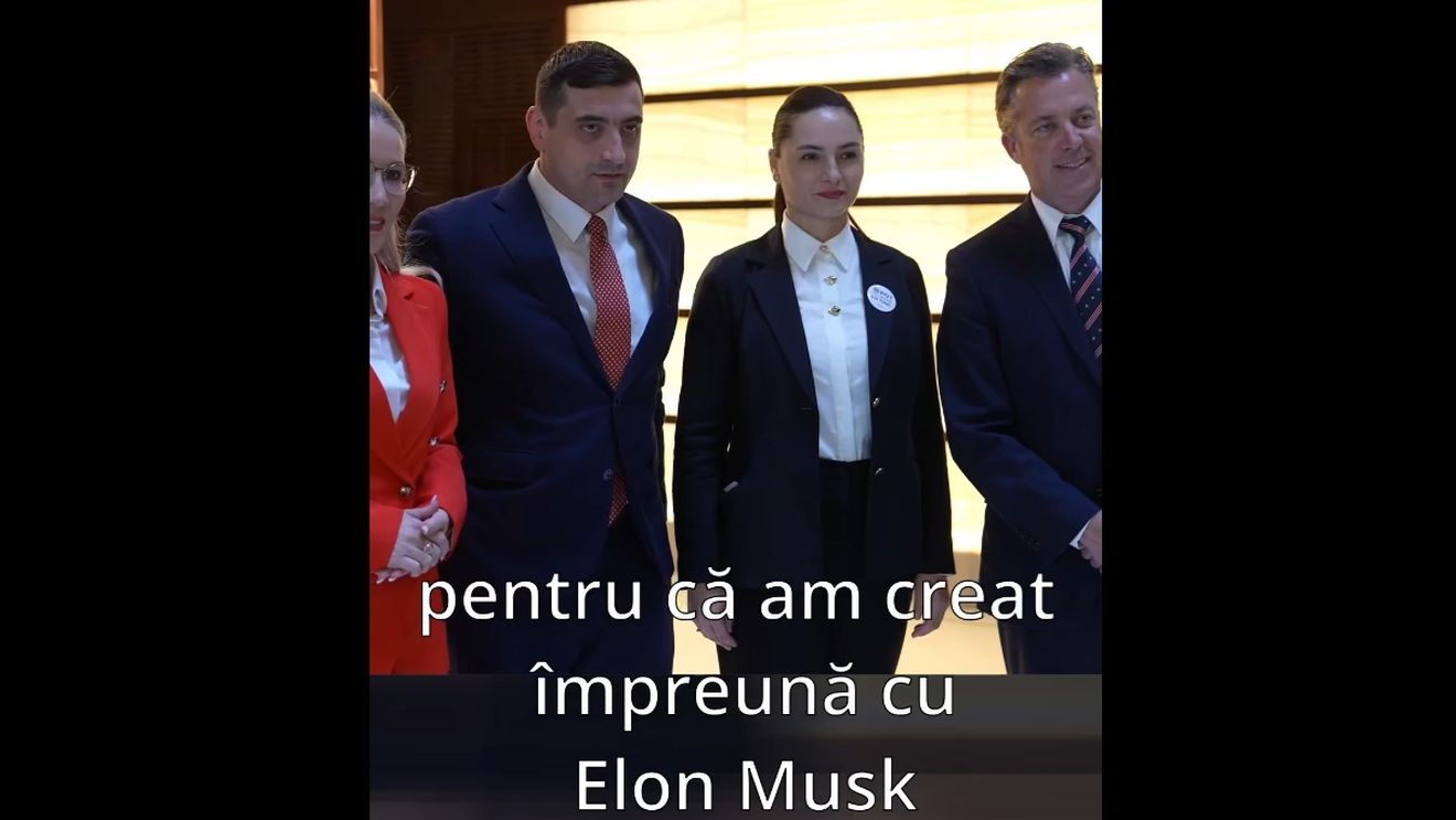 VIDEO George Simion îi spune unui republican sosit la București că el a înființat mișcarea MEGA în Europa, împreună cu Elon Musk, și au președinți de partide în toate statele UE