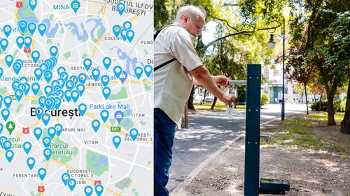 Cișmele și fântâni, surse gratuite de apă potabilă din București: în total, 447 de cișmele publice și 24 de fântâni, dispuse pe străzi și în parcuri, la 1,8 mil locuitori/ Parisul are 1.200 de puncte de apă potabilă/ Localizarea în sectoarele Capitalei și hărțile online