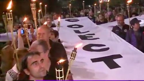 VIDEO Câteva mii de persoane au plecat în mars spre Colectiv, pentru a comemora trei ani de la tragedie