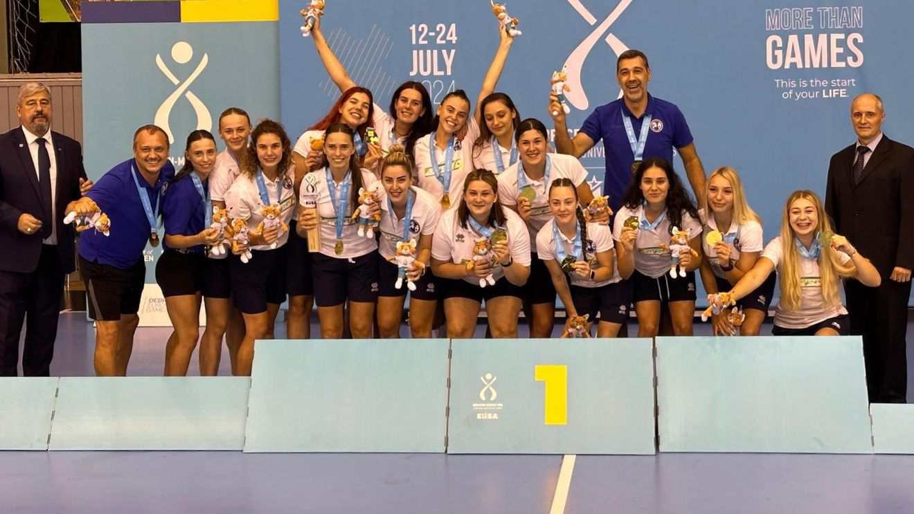 Echipa de handbal feminin a Universității Ovidius din Constanța este din nou Campioană Europeană Universitară