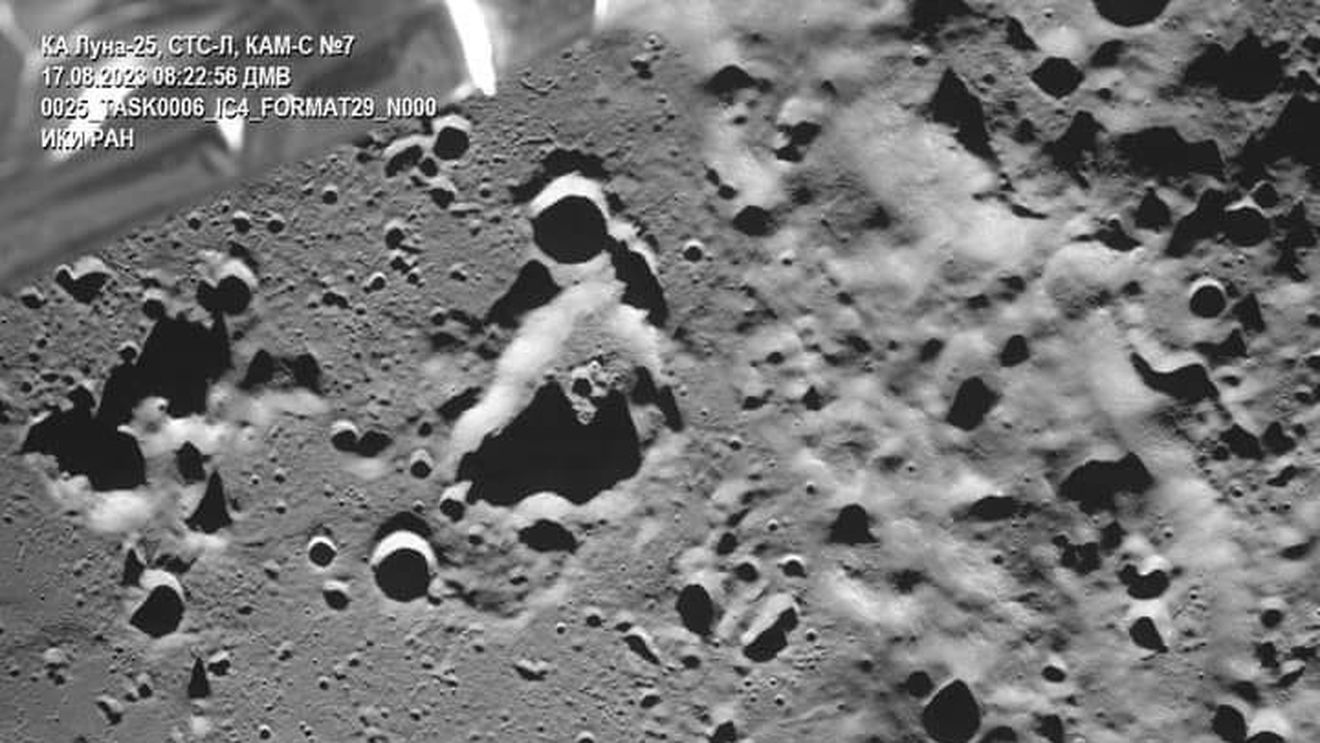 Primele imagini cu suprafaţa selenară de la sonda rusească Luna - 25 / Unul dintre obiectivele misiunii este căutarea unor surse de apă înghețată