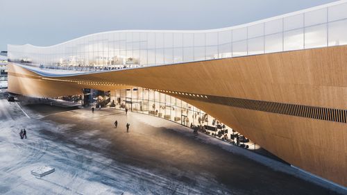 Biblioteca anului 2019 în lume, Oodi din Helsinki, nevoită să își schimbe ușile de acces cu unele de capacitate mai mare