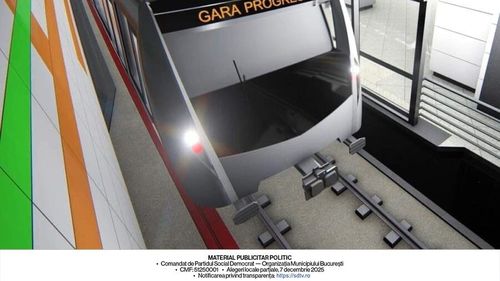Daniel Băluță: Săptămâna viitoare, semnăm contractul de proiectare și de execuție pentru extinderea magistralei de metrou M4, cu 14 noi stații între Gara de Nord și Gara Progresul