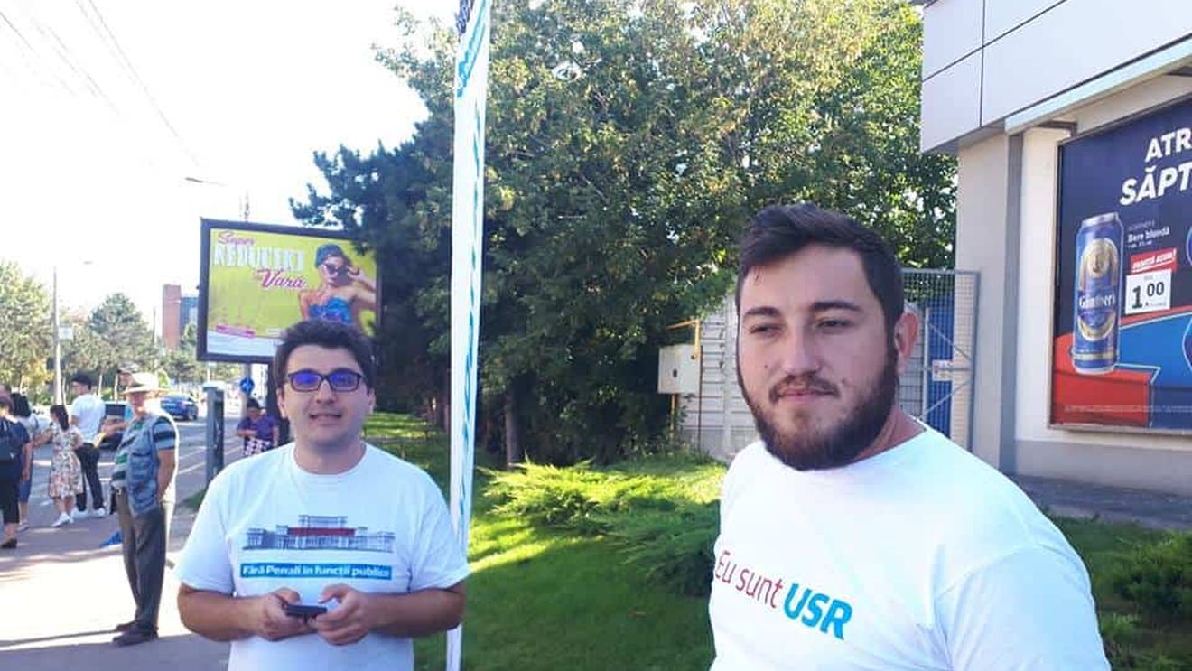 VIDEO Un polițist local din Rădăuți, violent cu deputatul USR Adrian Prisnel