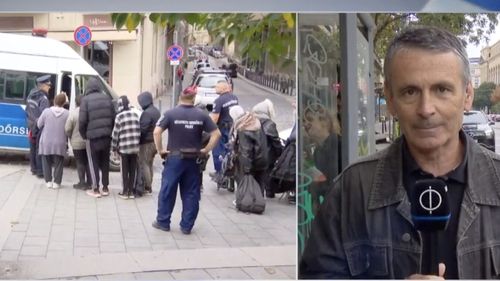 FOTO Microbuz cu migranți, cu număr de MH-România, accident la Budapesta / Șoferul ar fi fugit de la locul accidentului / Migranții nu aveau la ei documente de identitate