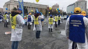 Val de proteste în Bucureşti: sindicalişti din Ministerul de Interne, ceferişti şi angajaţi din sistemul sanitar pichetează sediul Guvernului şi al partidelor de coaliţie / Proteste anunţate şi în faţa mai multor prefecturi