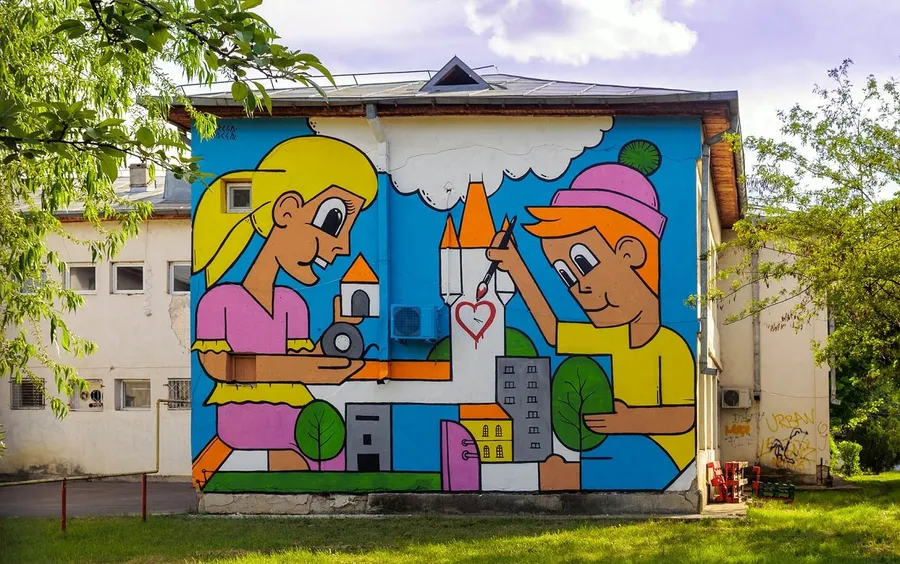 2024 Pisica Patrata si Harcea Pacea - Romanian Street Art in Iasi 1