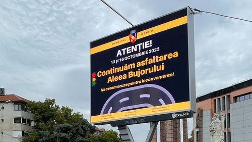 Panou digital în Slobozia prin care primăria va comunica locuitorilor informații despre comunitate
