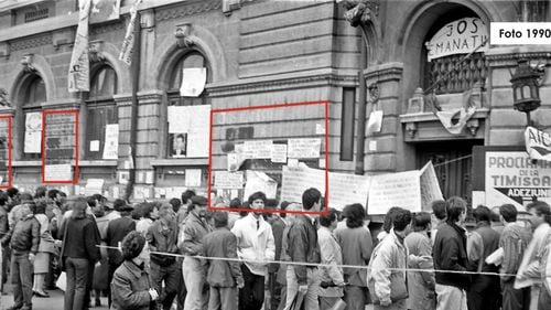 DOCUMENTE „Aici s-a ucis! Călcați cu respect, aici e sânge” – Mesajele Revoluției de pe clădirea Universității din București vor fi protejate prin soluții adaptate stării lor. Instituția a prezentat studiile tehnice