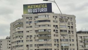 Sarea și piperul de campanie: Bannere cu mesajul „Matematică Nu Usturoi” și fără nicio altă imagine, afișate în București, în campania lui Nicușor Dan
