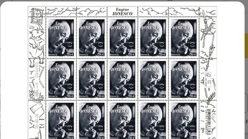 Poșta franceză publică un timbru în ediție limitată cu Eugène Ionesco, la comemorarea a 30 de ani de la moartea dramaturgului