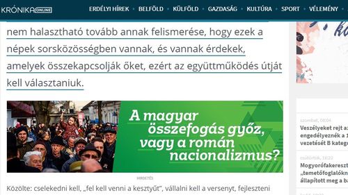 Banner electoral controversat al UDMR: ”Câștigă unitatea maghiarilor sau naționalismul românilor?”