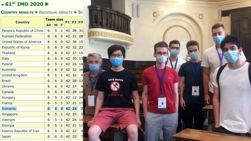 România obține la Olimpiada Internațională de Matematică 2020 cele mai bune rezultate din ultimii 5 ani: locul 15 pe națiuni, în competiția dominată de China, Rusia și SUA / Descarcă subiectele de la internaționala de matematică