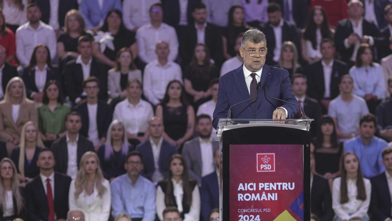VIDEO Marcel Ciolacu, reales președinte PSD. Atacuri în serie la Klaus Iohannis: Dăm o alternativă la un președinte turnător și un președinte absent / Paltonul prezidențial nu mai trebuie aruncat pe spinarea oamenilor / Avioanele prezidențiale trebuie să transporte capital românesc, nu crose de golf