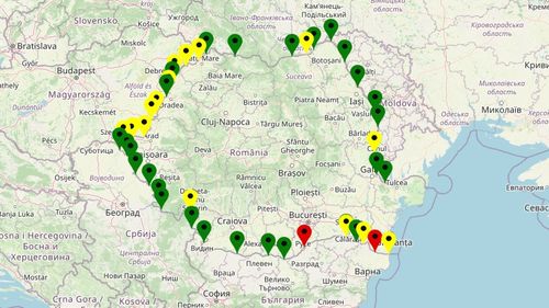 HARTĂ Vezi unde aștepți cel mai puțin la graniță dacă vrei să mergi în Bulgaria de Sfânta Maria / Aștepți peste o oră la Negru Vodă și două ore la Giurgiu