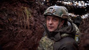 Volodimir Zelenski a decretat miercuri, când serviciile de informații ale SUA consideră că ar avea loc invazia Rusiei, ”Ziua Unității Naționale”