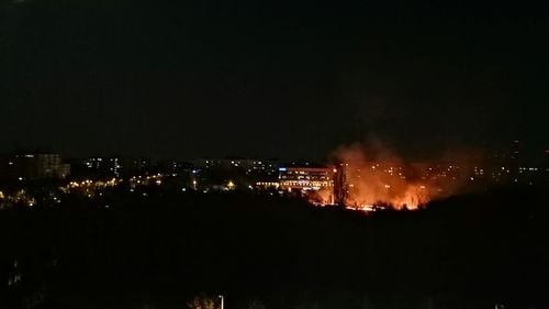 VIDEO Incendiu puternic de vegetație în Parcul IOR din Capitală