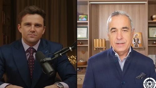VIDEO Și Călin Georgescu i-a acordat un interviu influencerului american Jackson Hinkle, un conspiraționist pro-rus și antisemit / Hinkle a publicat în urmă cu două zile un interviu cu George Simion