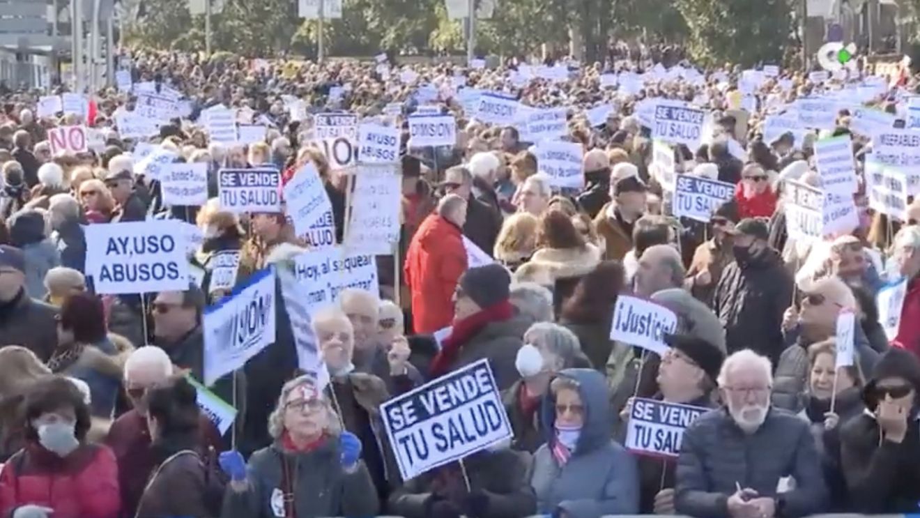 Sute de mii de persoane au protestat la Madrid solicitând o susținere a sistemului public de sănătate