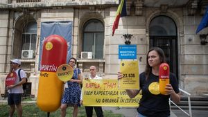 FOTO: Protest în faţa Ministerului Sănătăţii faţă de raportarea ineficientă a infecţiilor nosocomiale din spitale / „Vrem spital să ne tratăm, nu vrem să ne infectăm”
