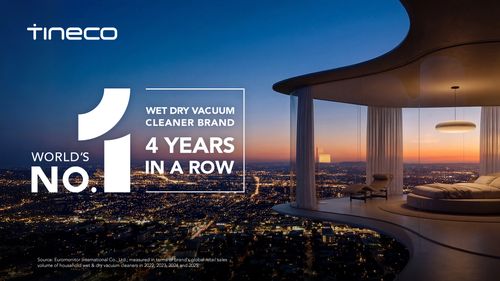 Tineco, brandul nr. 1 la nivel mondial în categoria aspiratoarelor cu aspirare și spălare simultană, pentru al patrulea an consecutiv
