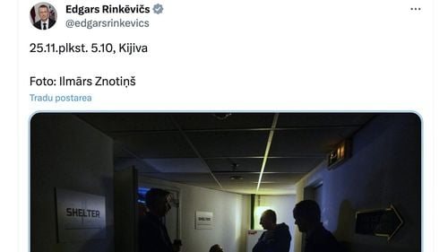 Președintele Letoniei a fost nevoit să intre într-un adăpost antiaerian, din cauza atacului masiv cu drone asupra Kievului