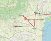HARTĂ INTERACTIVĂ | Traseul dronei doborâte de pilotul român F-16 deasupra României: De la Sulina la Buzău, prin Brăila și Fetești