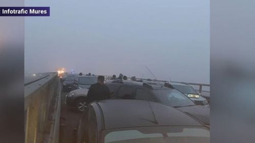 Amendă de 14.500 de lei pentru administratorul DN15 din Mureș, în urma carambolului cu 20 de maşini