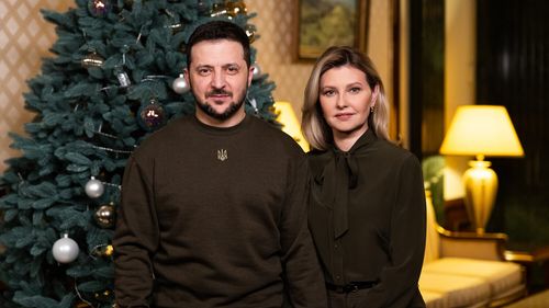 Zelenski, alături de soție: Anul 2023 va fi anul victoriei, în războiul împotriva Rusiei