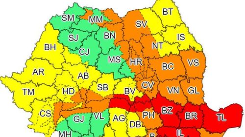 Meteorologi: Vânt puternic, ploi, lapoviţă şi ninsoare la București începând de miercuri seara/ Cod roşu de viscol în 8 judeţe, până joi dimineaţa