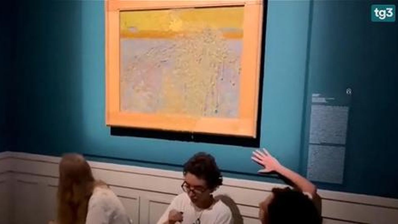 Activiști de mediu au aruncat cu supă de legume pe un tablou de Van Gogh la Roma