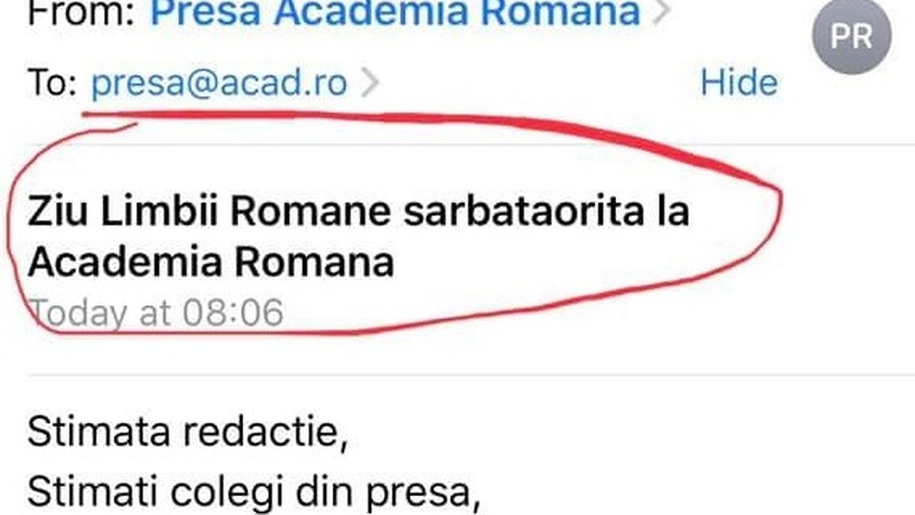 De Ziua Limbii Române, Academia a trimis un mesaj fără diacritice și cu greșeli de redactare