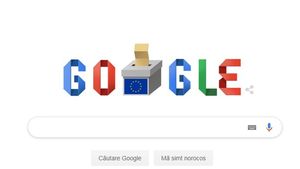 Google îndeamnă românii la vot print-un logo dedicat alegerilor europarlamentare