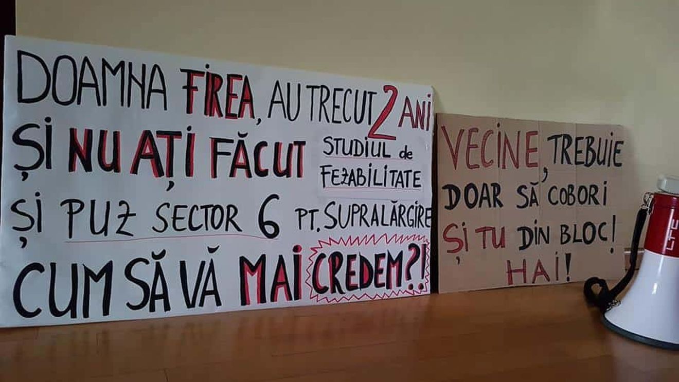 VIDEO Zeci de bucureșteni au protestat pentru lărgirea Prelungirii Ghencea