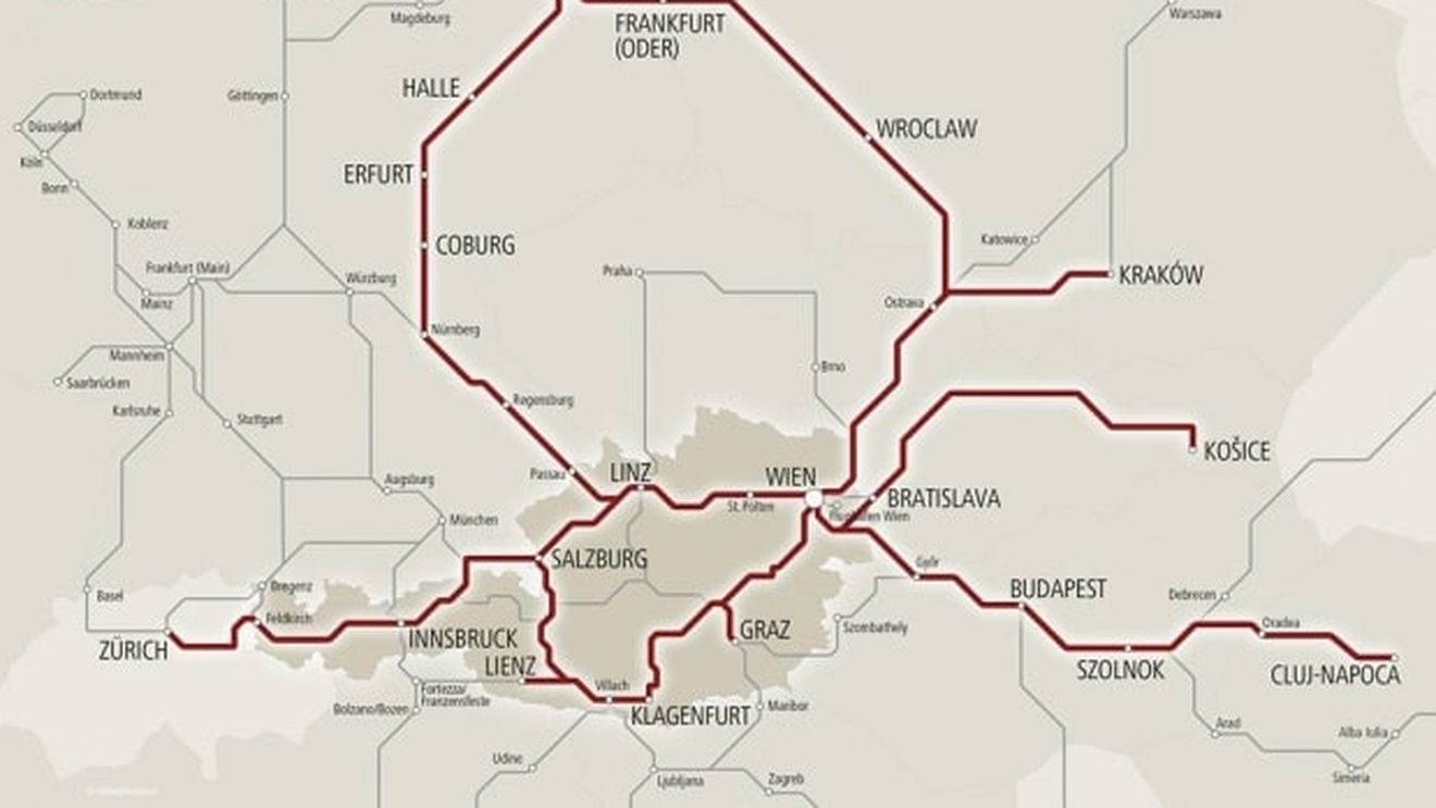 Tren direct Cluj-Oradea-Viena din 2019. Austriecii de la ÖBB intră pe piaţa de transport călători din Romania